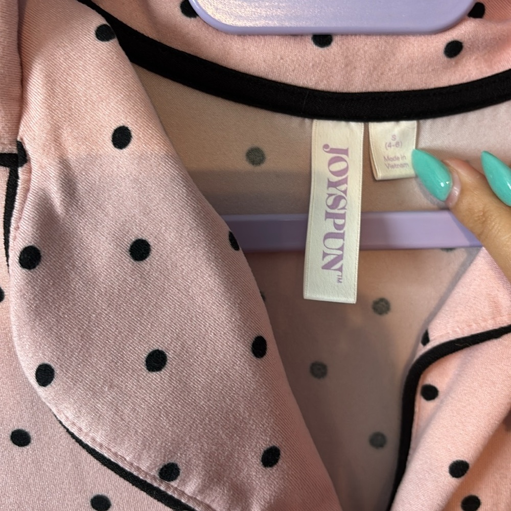 Pink Polka Dot Pajama Set - Picture 2 of 4